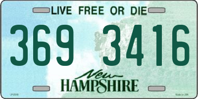 NH license plate 3693416