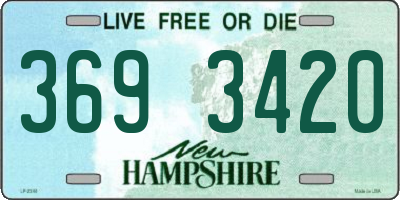 NH license plate 3693420