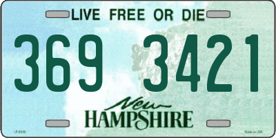 NH license plate 3693421
