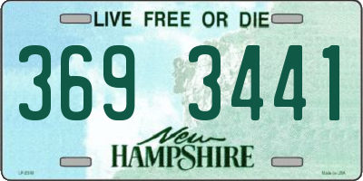 NH license plate 3693441