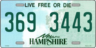 NH license plate 3693443
