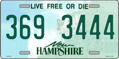 NH license plate 3693444