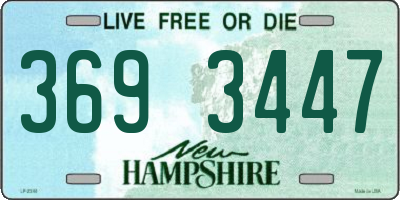 NH license plate 3693447