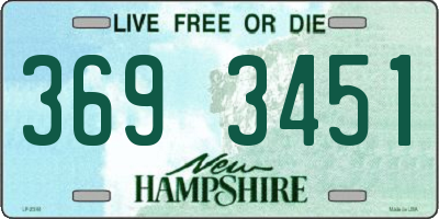 NH license plate 3693451