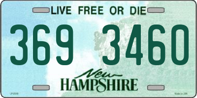 NH license plate 3693460