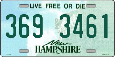 NH license plate 3693461