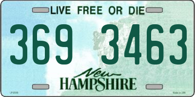 NH license plate 3693463