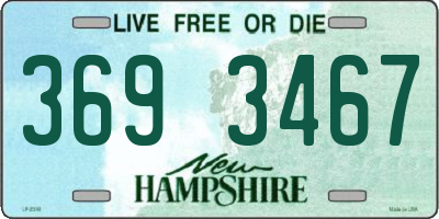 NH license plate 3693467