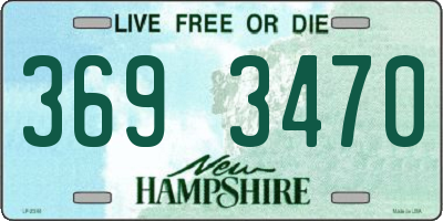 NH license plate 3693470