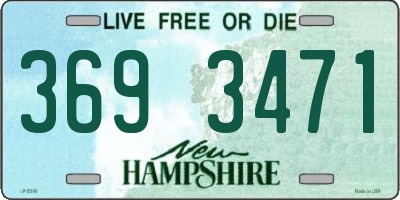 NH license plate 3693471