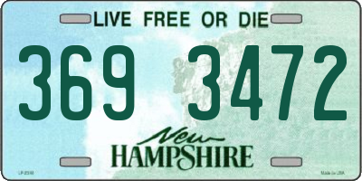 NH license plate 3693472