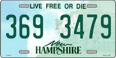 NH license plate 3693479