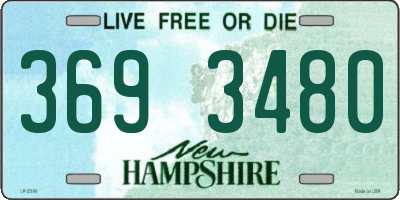 NH license plate 3693480