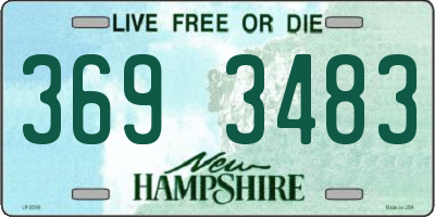 NH license plate 3693483
