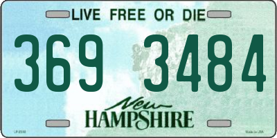 NH license plate 3693484