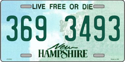 NH license plate 3693493