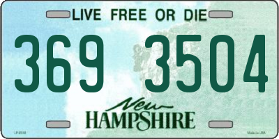 NH license plate 3693504