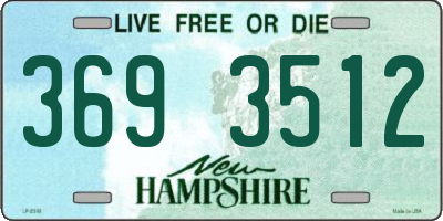 NH license plate 3693512