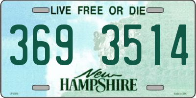 NH license plate 3693514