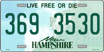 NH license plate 3693530