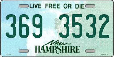 NH license plate 3693532