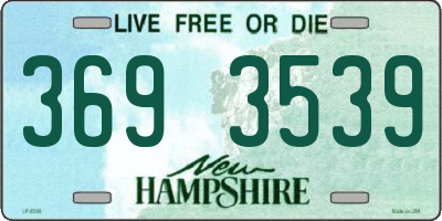 NH license plate 3693539