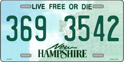 NH license plate 3693542