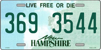 NH license plate 3693544