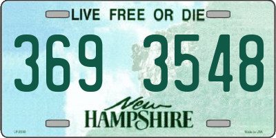 NH license plate 3693548