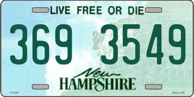 NH license plate 3693549