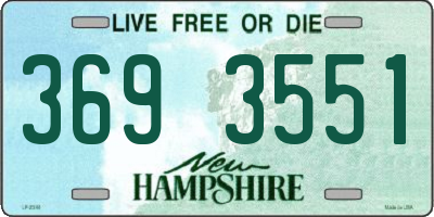 NH license plate 3693551