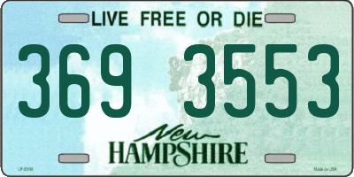 NH license plate 3693553