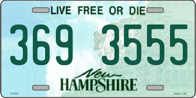 NH license plate 3693555