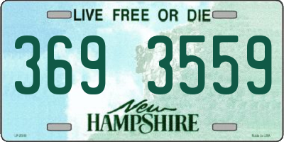 NH license plate 3693559