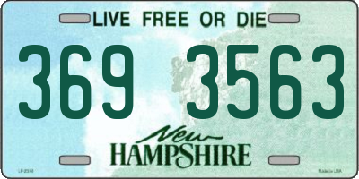 NH license plate 3693563