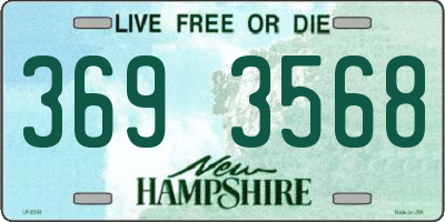 NH license plate 3693568