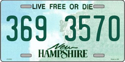 NH license plate 3693570
