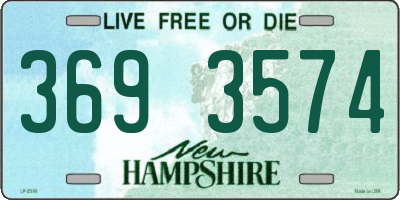 NH license plate 3693574