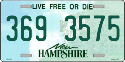 NH license plate 3693575