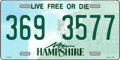NH license plate 3693577