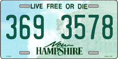 NH license plate 3693578