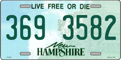 NH license plate 3693582