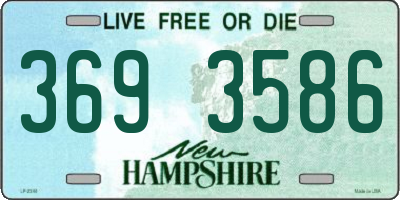 NH license plate 3693586