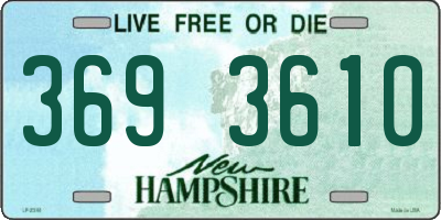 NH license plate 3693610