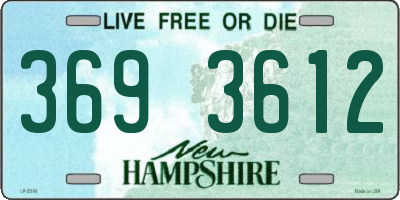 NH license plate 3693612