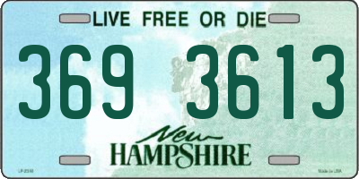 NH license plate 3693613