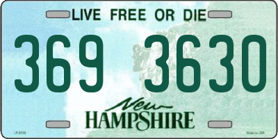 NH license plate 3693630
