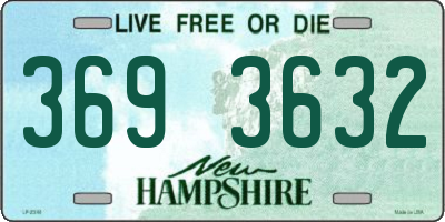 NH license plate 3693632