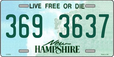 NH license plate 3693637