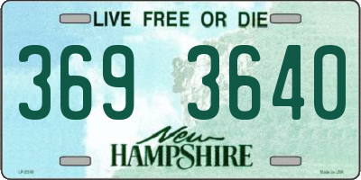 NH license plate 3693640